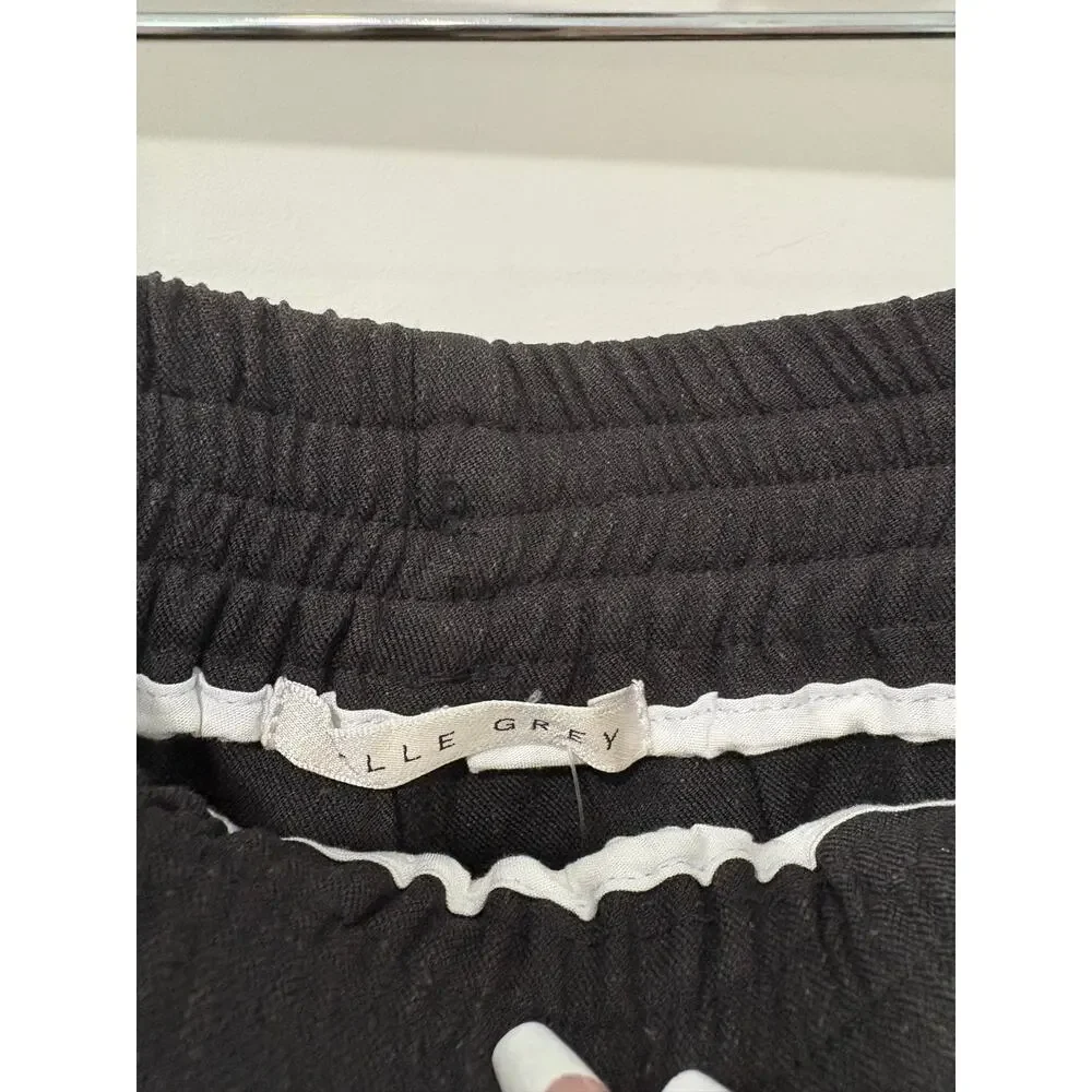Elle Grey Wide Leg Pants Dark Gray - Picture 4 of 5
